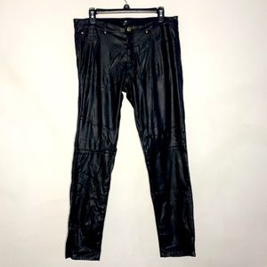 H&M Black Feax Leather Pants